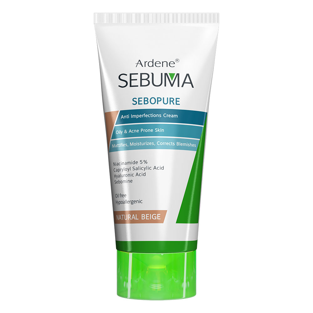 کرم رنگی ضد جوش آردن سبوما SEBUPURE بژ طبیعی