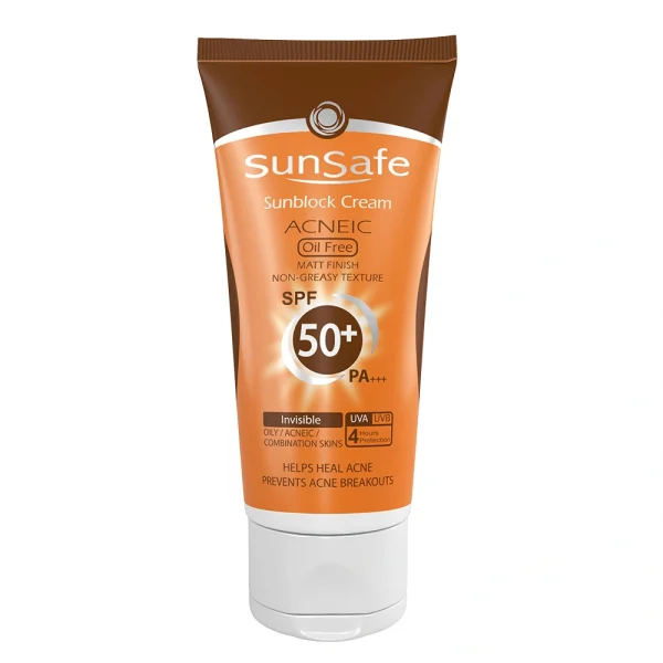 كرم ضد آفتاب فاقد چربی +SPF 50 سان سیف