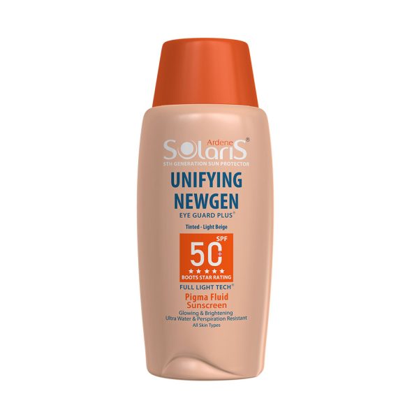 ضد آفتاب فلوئید روشن کننده و ضدلک رنگی آردن سولاریس UNIFY NEWGEN با SPF50 بژ روشن