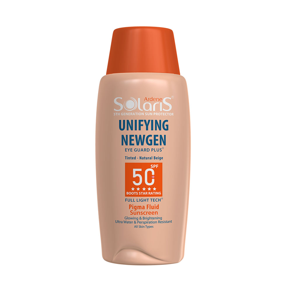 ضد آفتاب فلوئید روشن کننده و ضدلک رنگی آردن سولاریس UNIFY NEWGEN با SPF50 بژ طبیعی