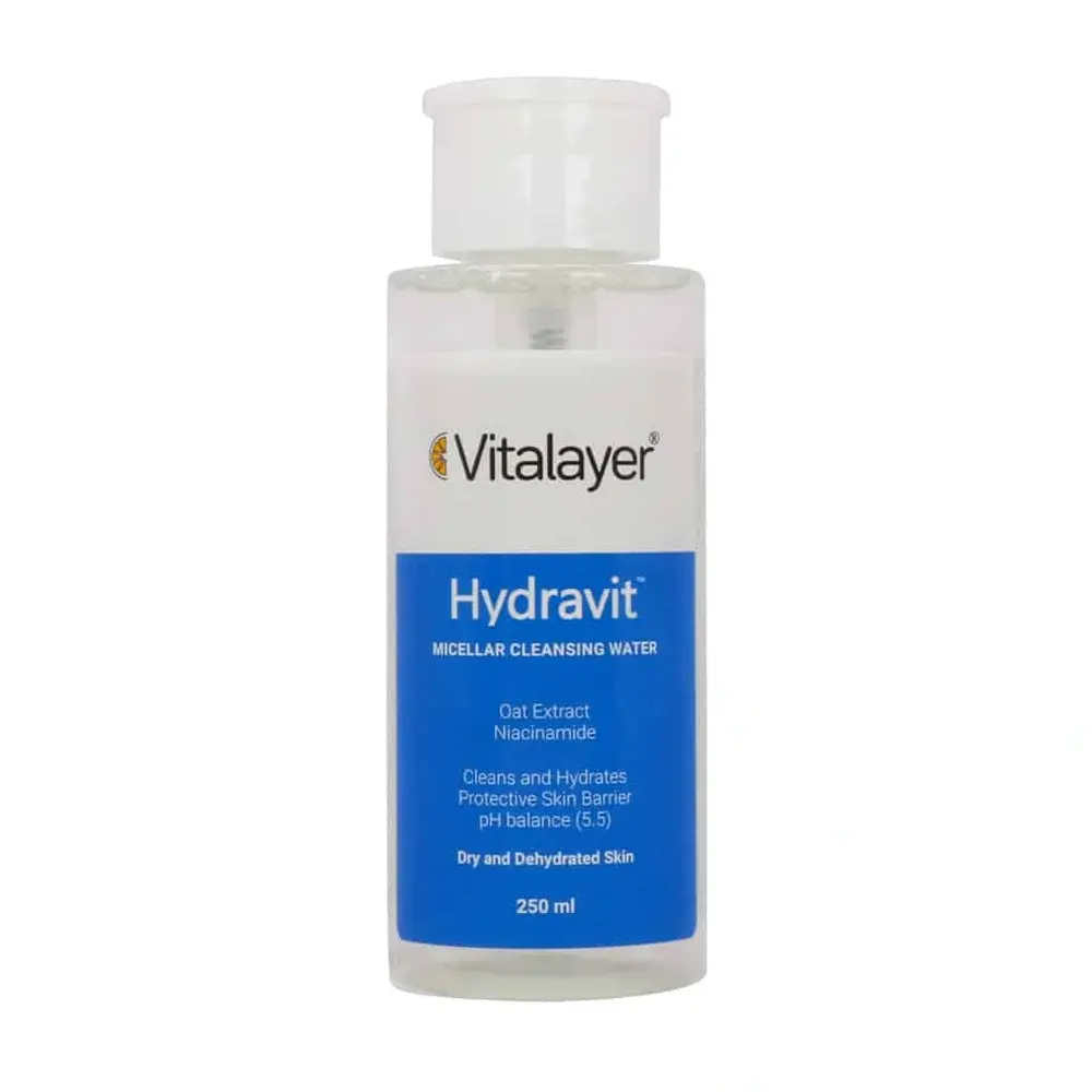 میسلار واتر ویتالیر مدل Hydravit مخصوص پوست خشک و دهیدراته حجم ۲۵۰ میلی‌لیتر