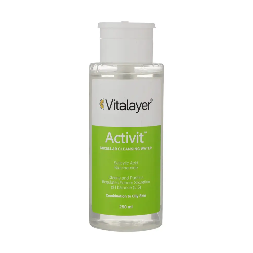 میسلار واتر ویتالیر مدل Activit مخصوص پوست چرب حجم ۲۵۰ میلی‌لیتر
