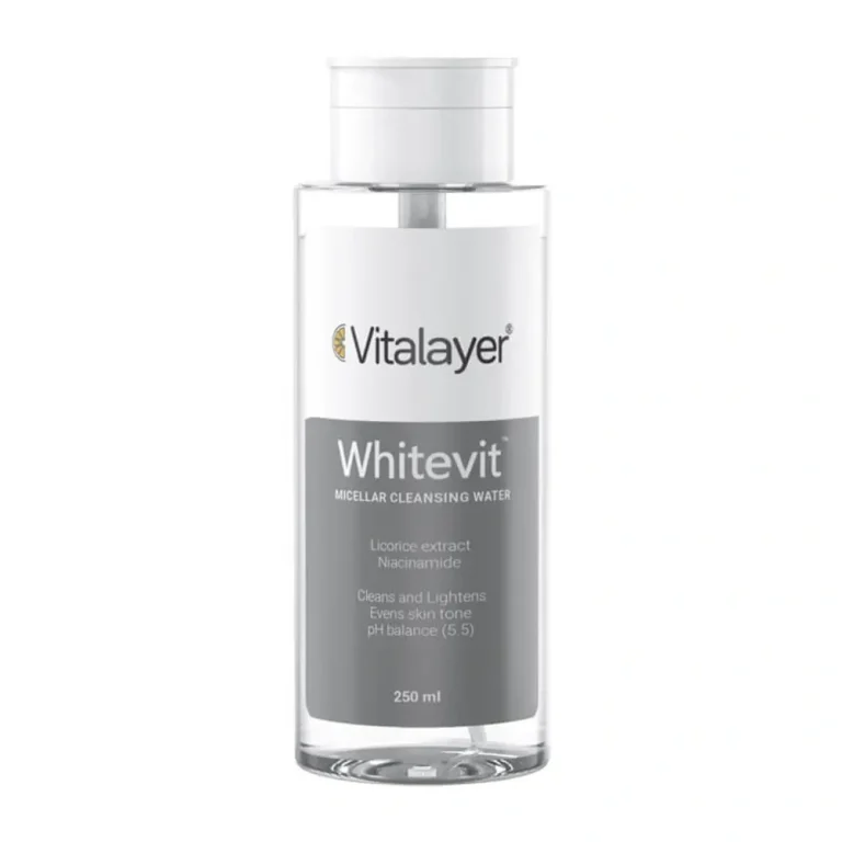 میسلار واتر ویتالیر مدل Whitevit مخصوص انواع پوست حجم ۲۵۰ میلی‌لیتر