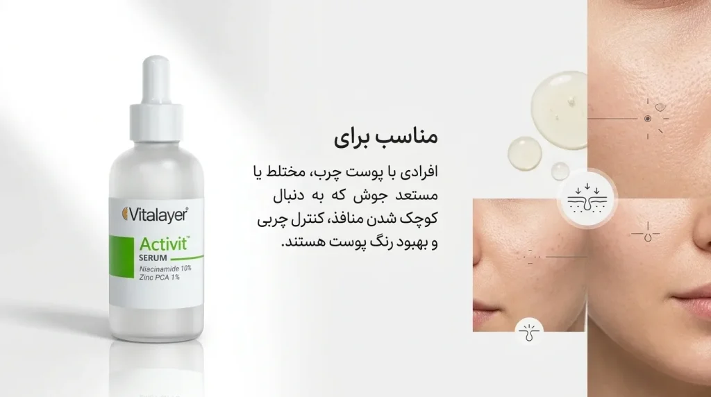 خرید و قیمت سرم نیاسینامید ویتالیر مدل اکتی ویت