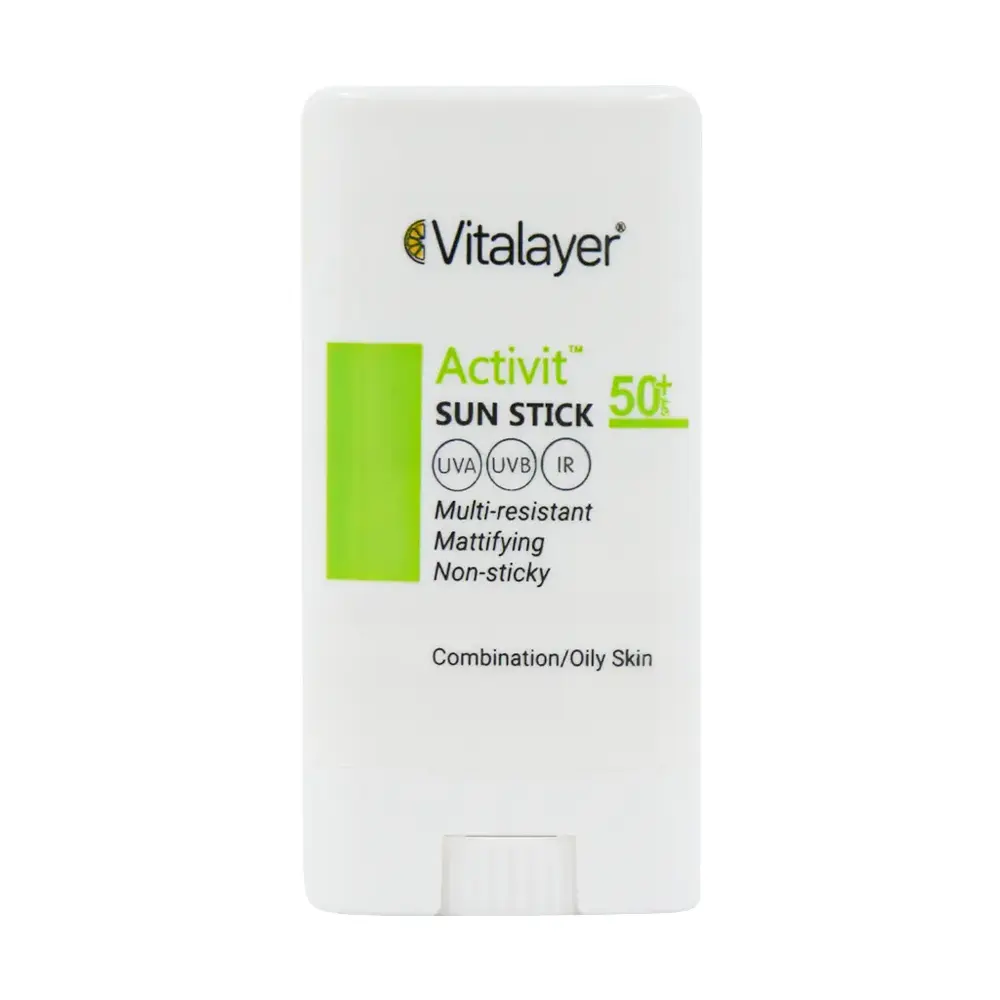 استیک ضد آفتاب ویتالیر مدل Activit SPF50 مناسب پوست چرب و مختلط وزن ۱۵ گرم