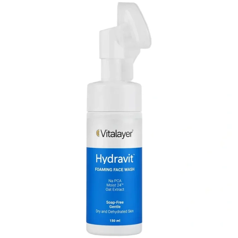 فوم شستشوی صورت ویتالیر مدل Hydravit مناسب پوست خشک و دهیدراته حجم ۱۵۰ میلی‌لیتر