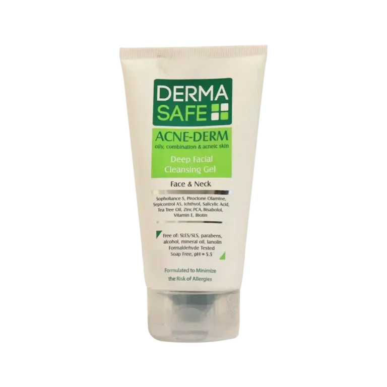 ژل شستشوی عمقی صورت درماسیف مدل Acne-Derm مخصوص پوست چرب و آکنه‌ای ۱۵۰ میلی‌لیتر