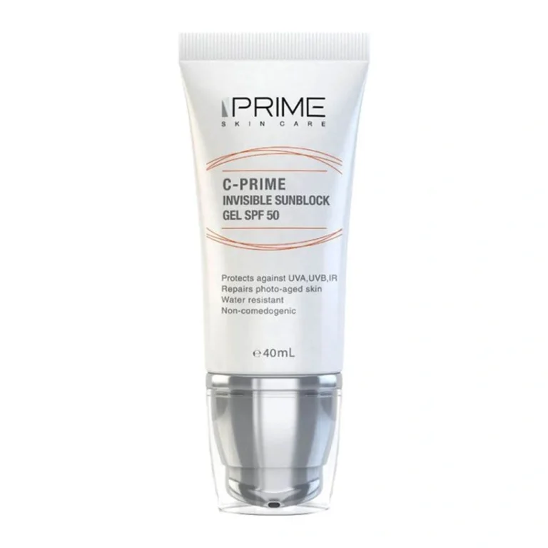 ژل ضد آفتاب پرایم بی رنگ SPF50 حاوی ویتامین سی
