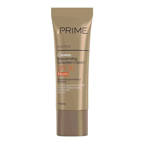 کرم ضدآفتاب بی‌رنگ جوان‌کننده پریم SPF50 مدل Rejuvenating