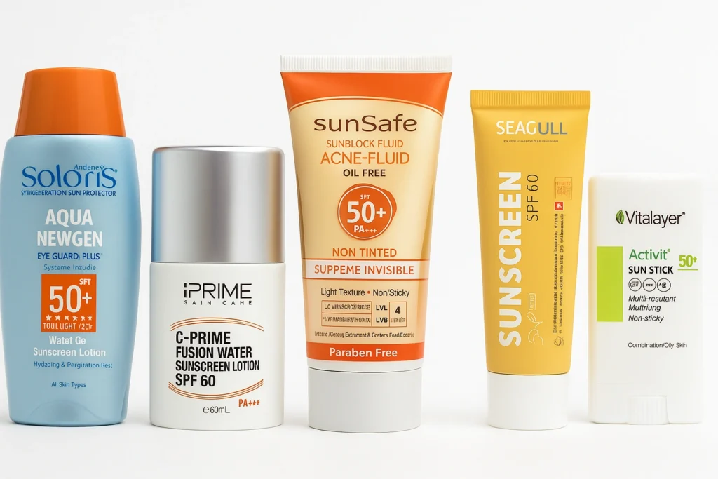 انواع برندهای ضدآفتاب در هلثامین