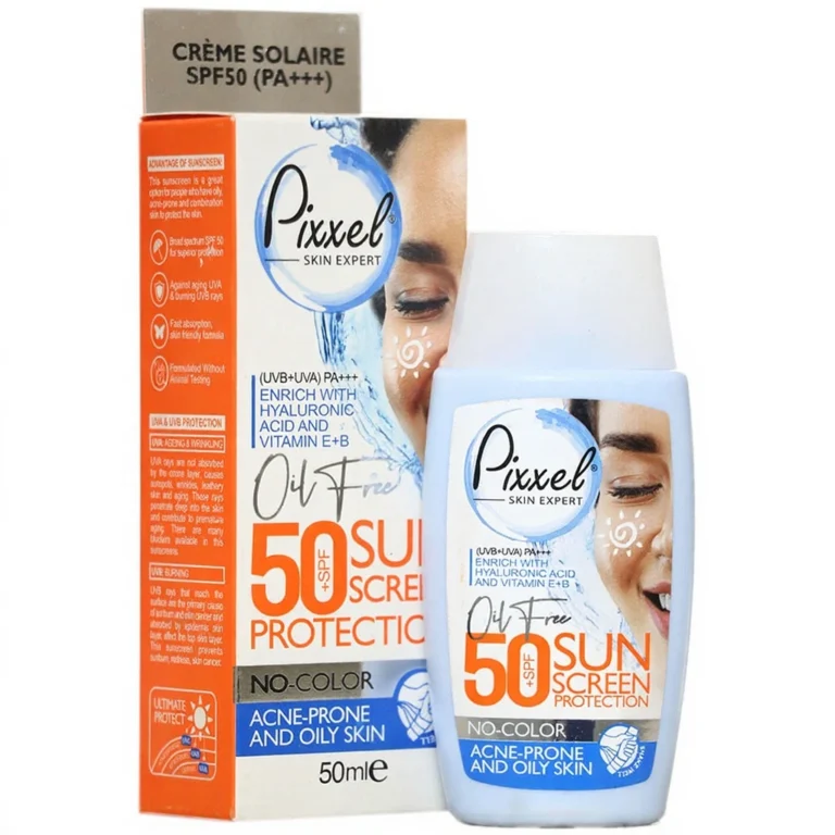 کرم ضد آفتاب بدون رنگ پیکسل SPF50 مناسب پوست چرب و مستعد آکنه