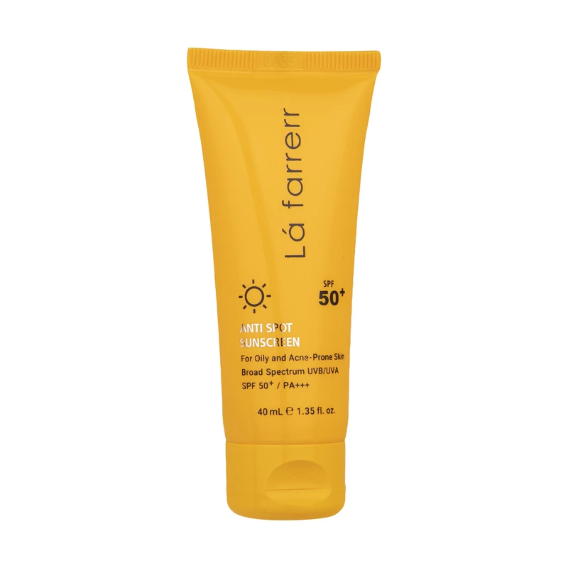 کرم ضدآفتاب و ضدلک بی‌رنگ لافارر SPF50 مناسب پوست چرب و آکنه‌ای حجم 40 میلی‌لیتر