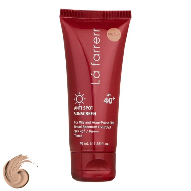 کرم ضد آفتاب رنگی و ضدلک لافارر SPF40 مدل Medium مناسب پوست چرب و مستعد آکنه حجم ۴۰ میلی‌لیتر