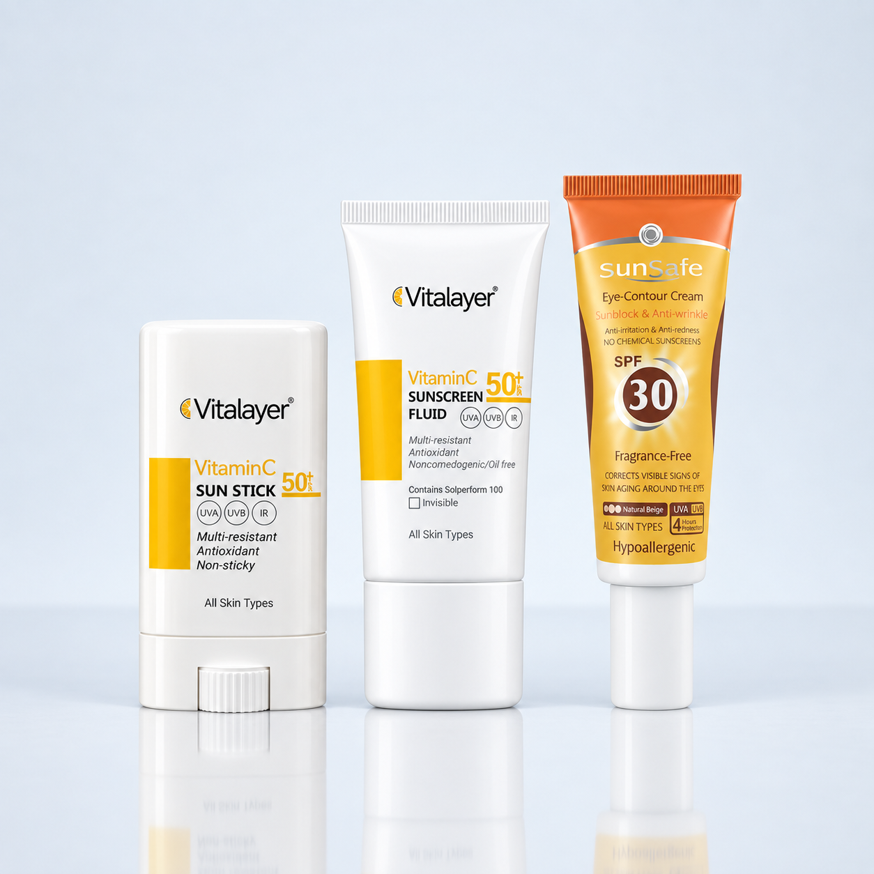 پکیج Daily Sun Protection Set؛ روتین کامل ضدآفتاب روزانه صورت و دور چشم